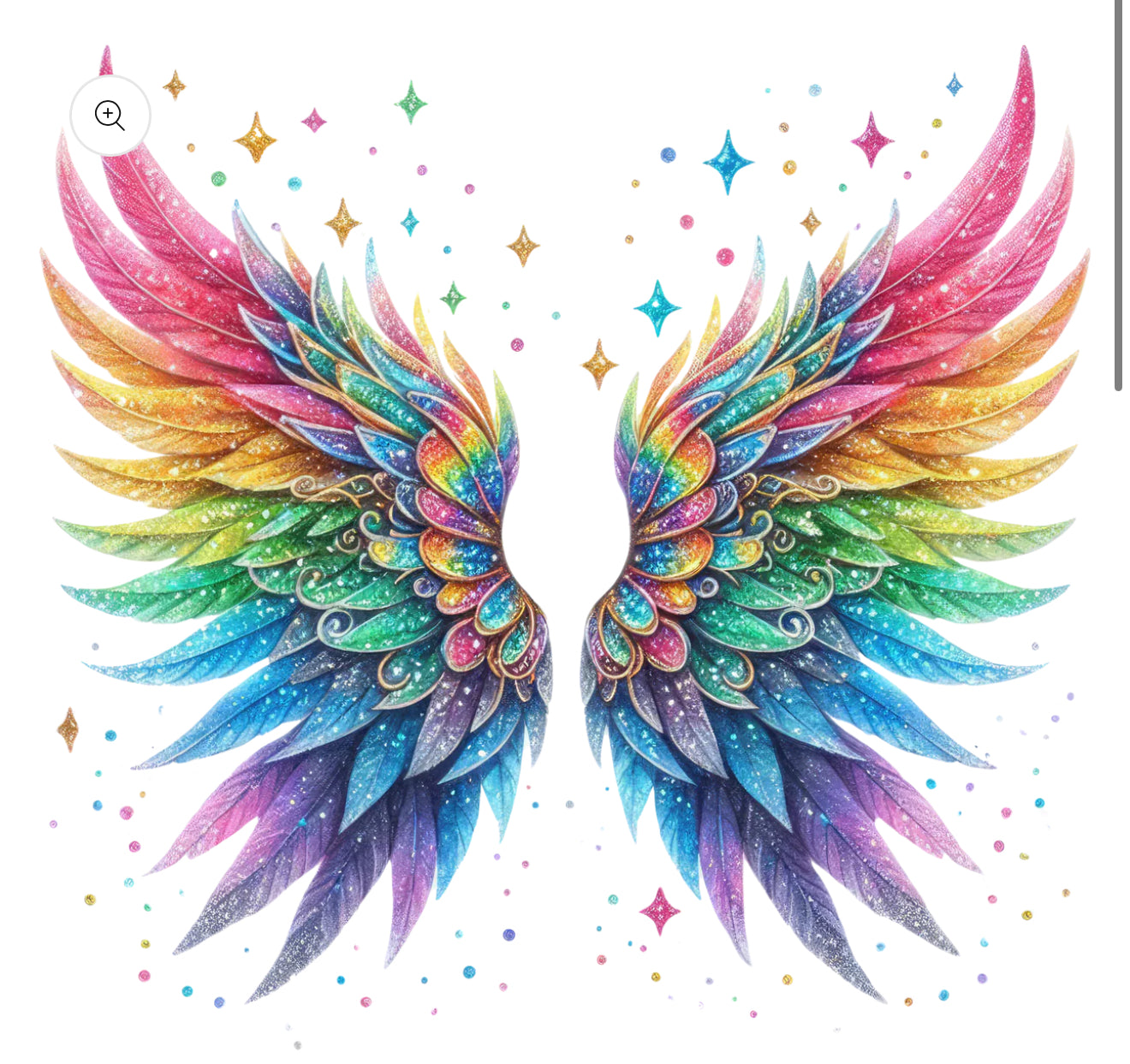 Rainbow angel wings