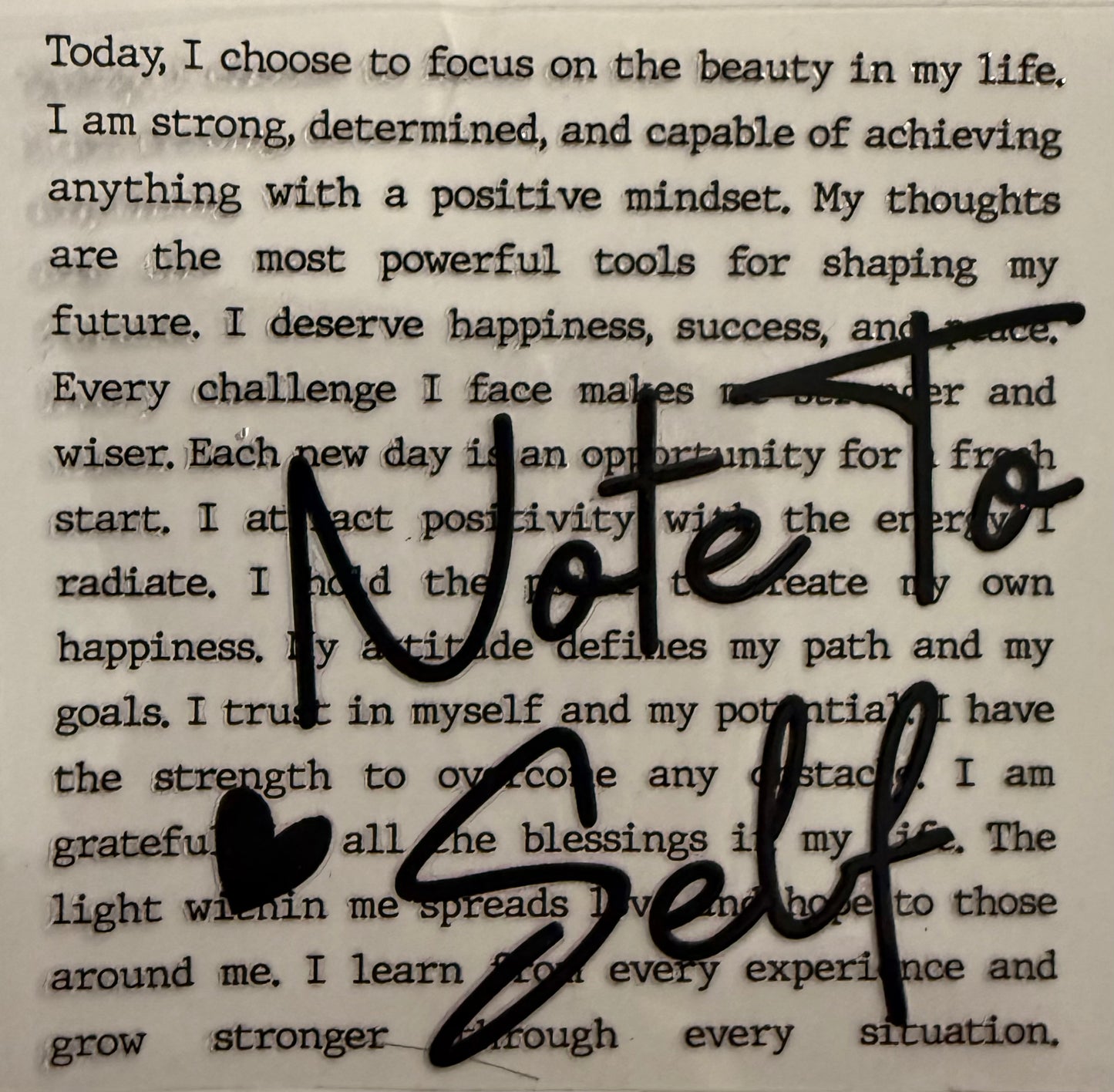 Note to self (black)