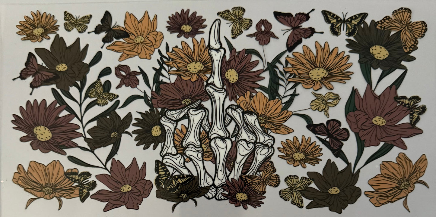 Floral middle finger
