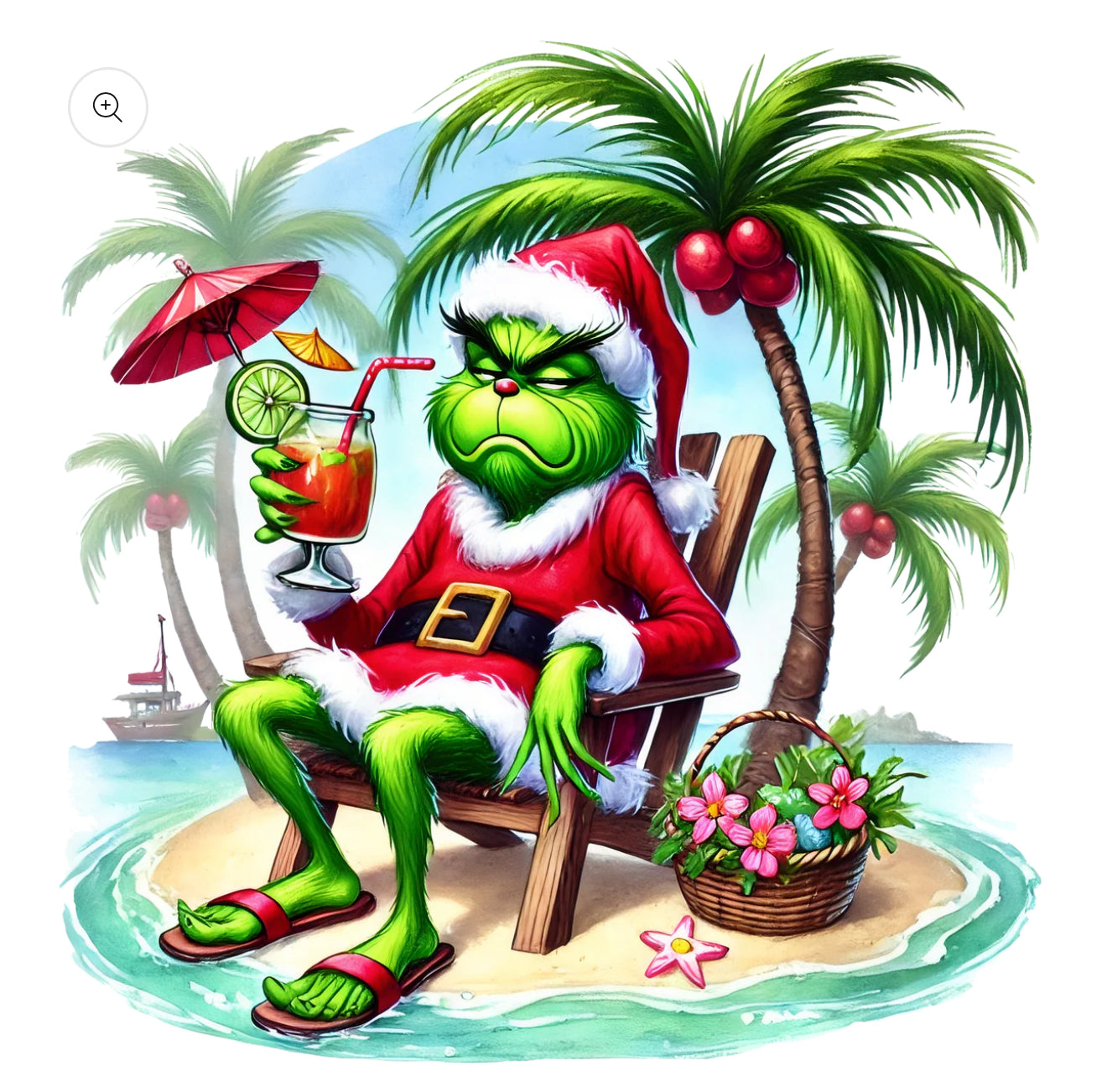 Grinch at the beach