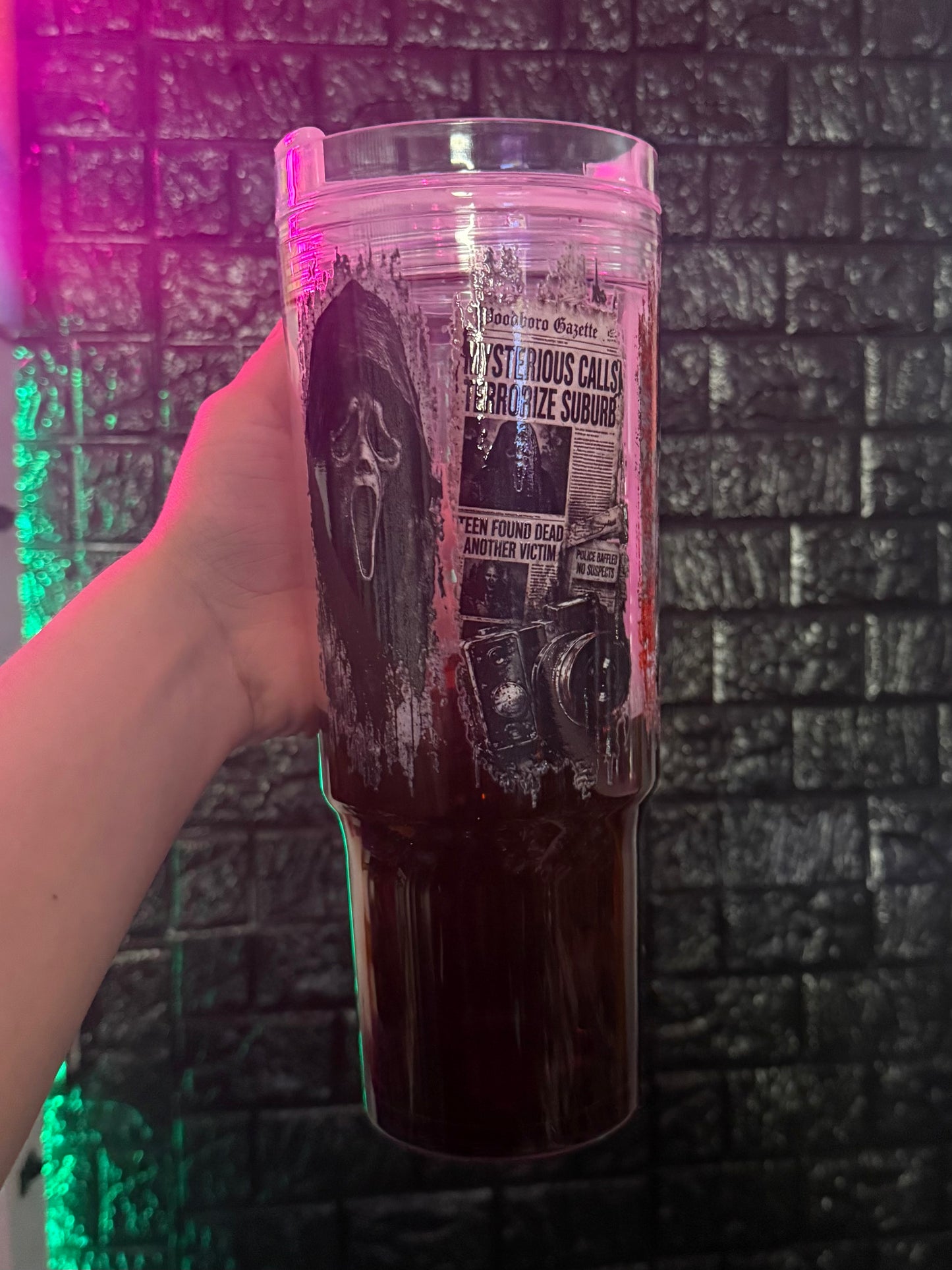 Ghost face 40oz blood drip