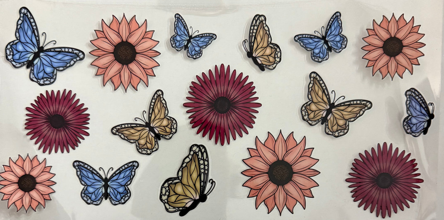 Flowers and butterflies