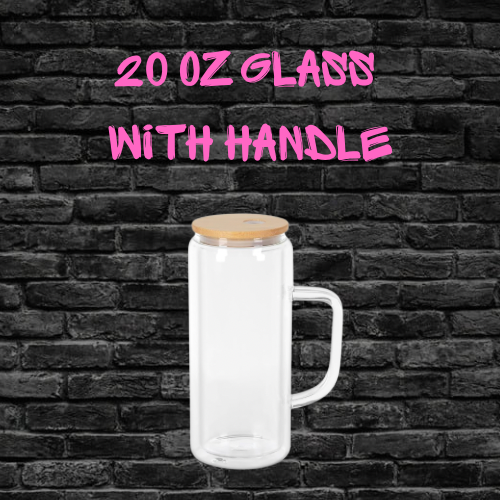 20oz glass with handle