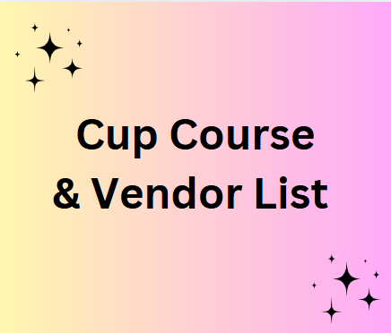 Cup Course & Vendor List