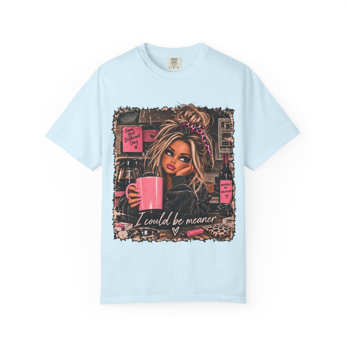 I Could Be Nicer Tee – Moody Girl Coffee Graphic T-Shirt