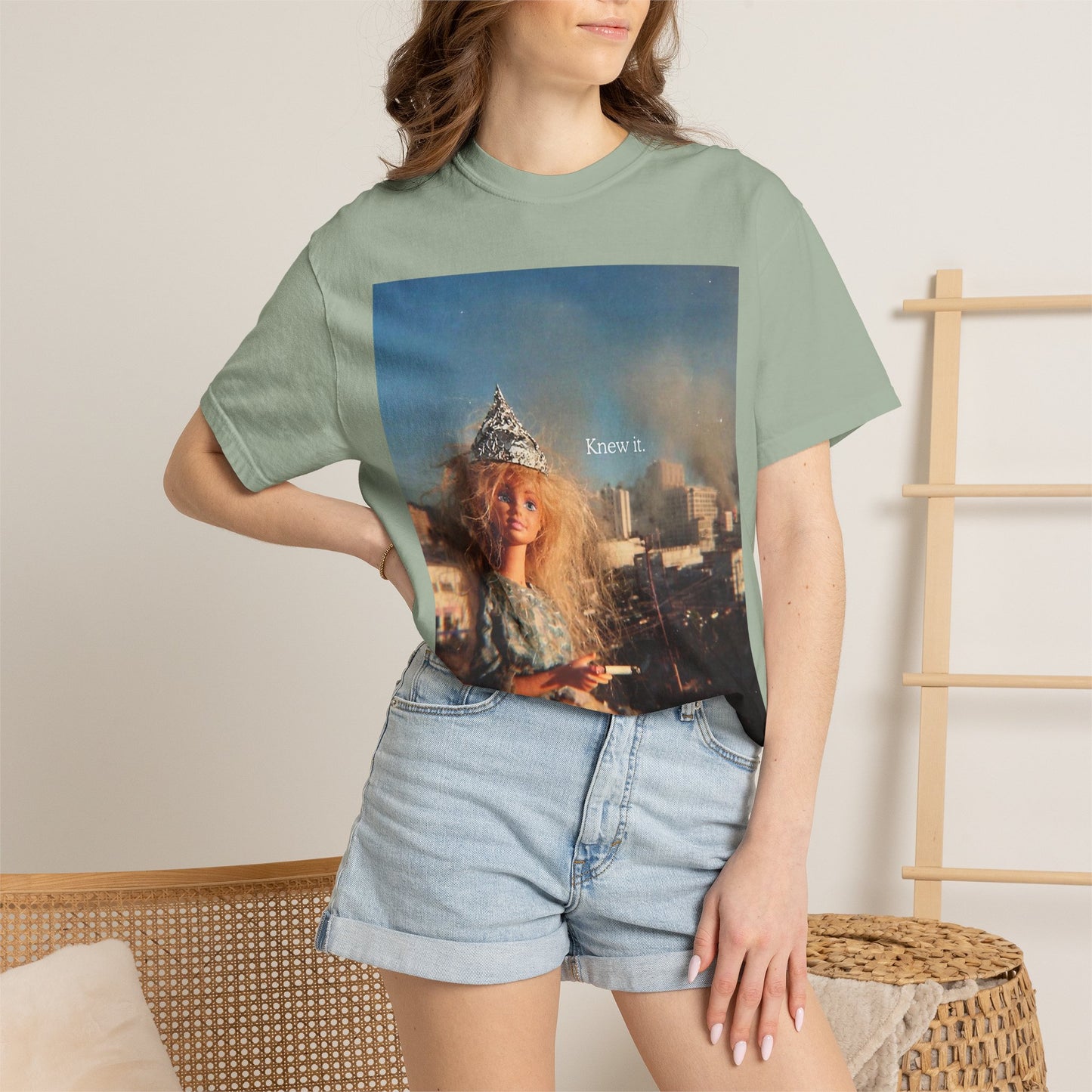 T-Shirt — Retro Barbie City Photo Tee with "Know 6" Text