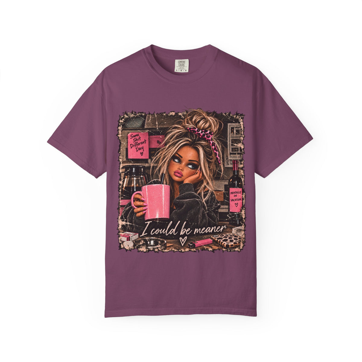 I Could Be Nicer Tee – Moody Girl Coffee Graphic T-Shirt