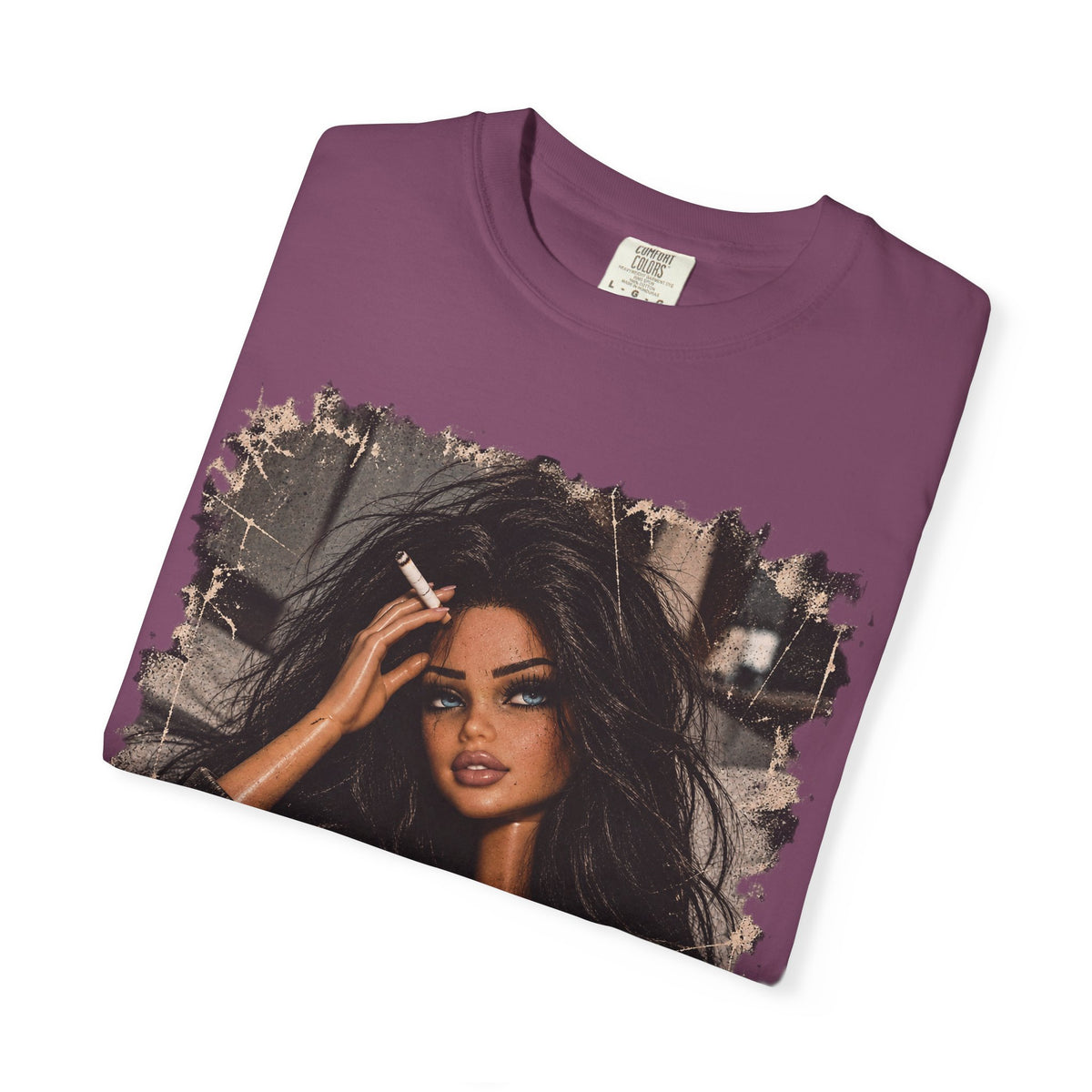 Graphic Tee — Sassy Woman with 'Fuck Off' Coffee Mug