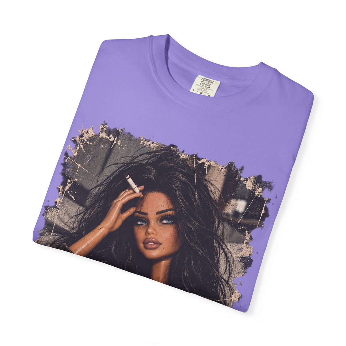 Graphic Tee — Sassy Woman with 'Fuck Off' Coffee Mug