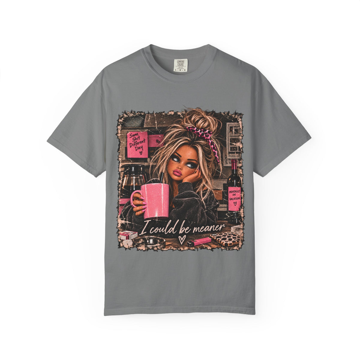 I Could Be Nicer Tee – Moody Girl Coffee Graphic T-Shirt