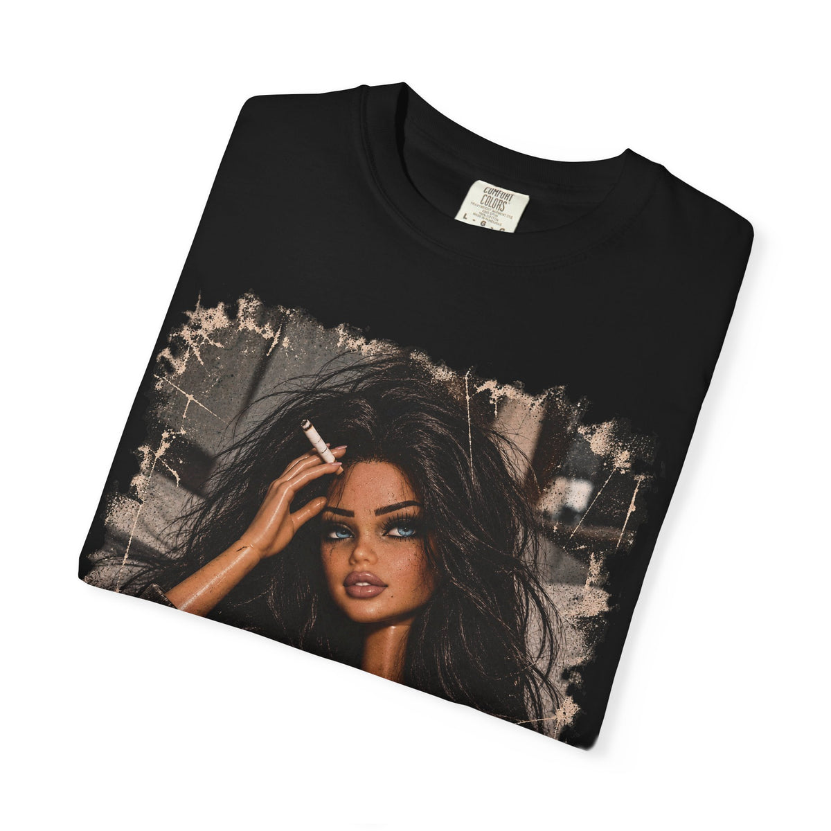 Graphic Tee — Sassy Woman with 'Fuck Off' Coffee Mug