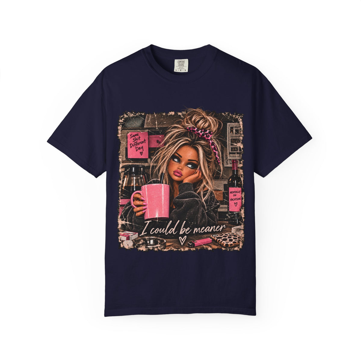 I Could Be Nicer Tee – Moody Girl Coffee Graphic T-Shirt