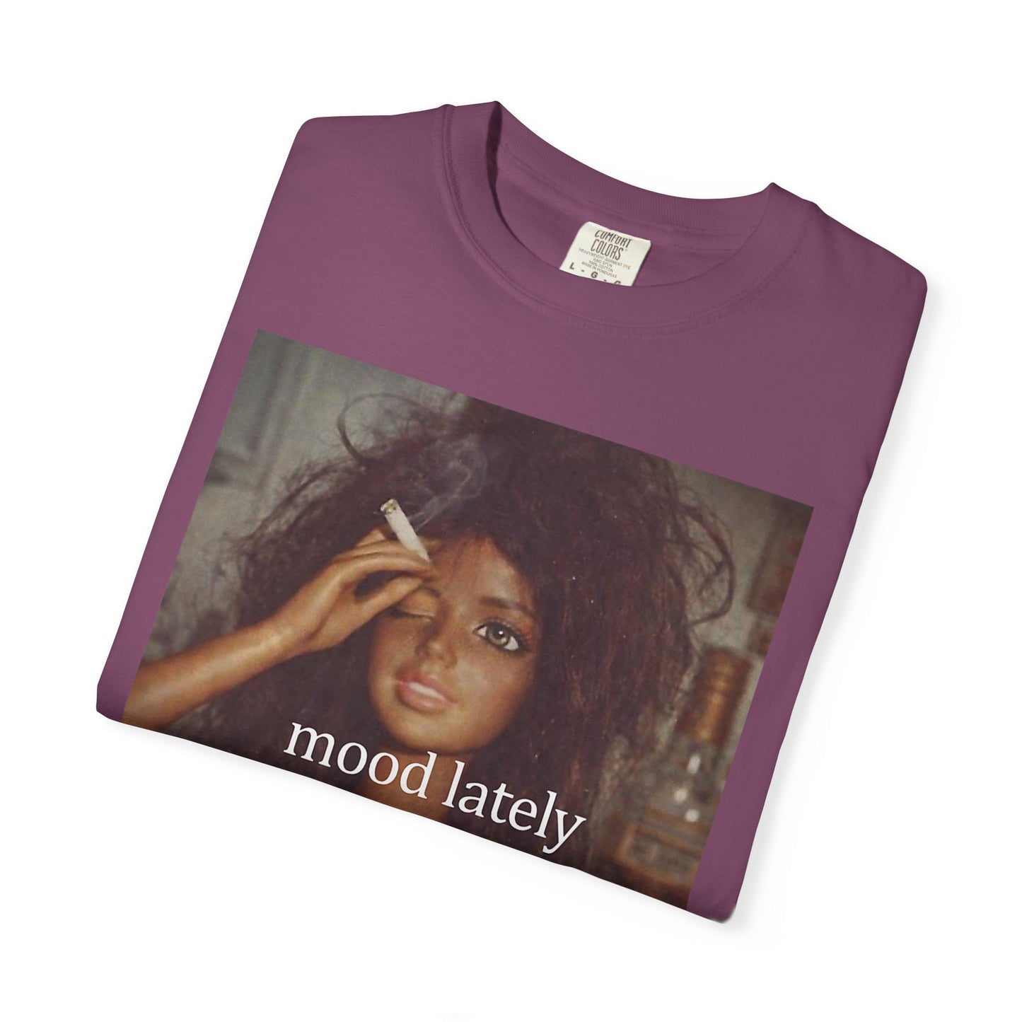 Graphic Tee — 'Mood Lately' Vintage Photo with No. Mug