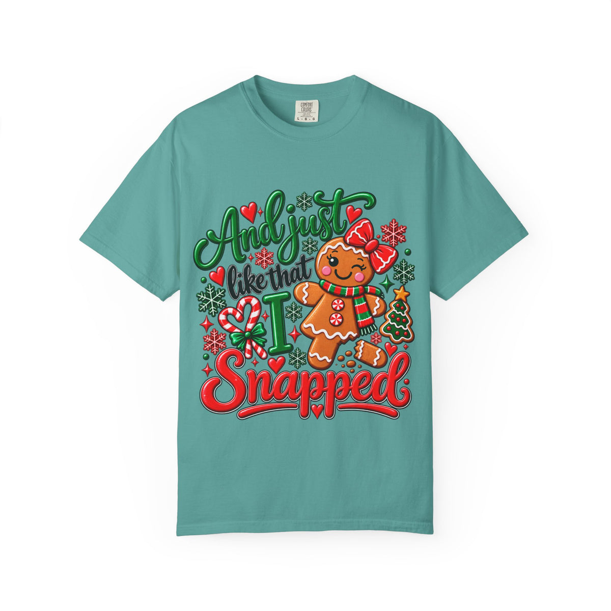 Gingerbread Snapped T-Shirt — Funny Christmas Holiday Tee