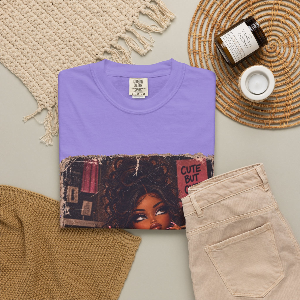 T-Shirt — Cute But Over It Graphic Tee (Girl with Cocktail)