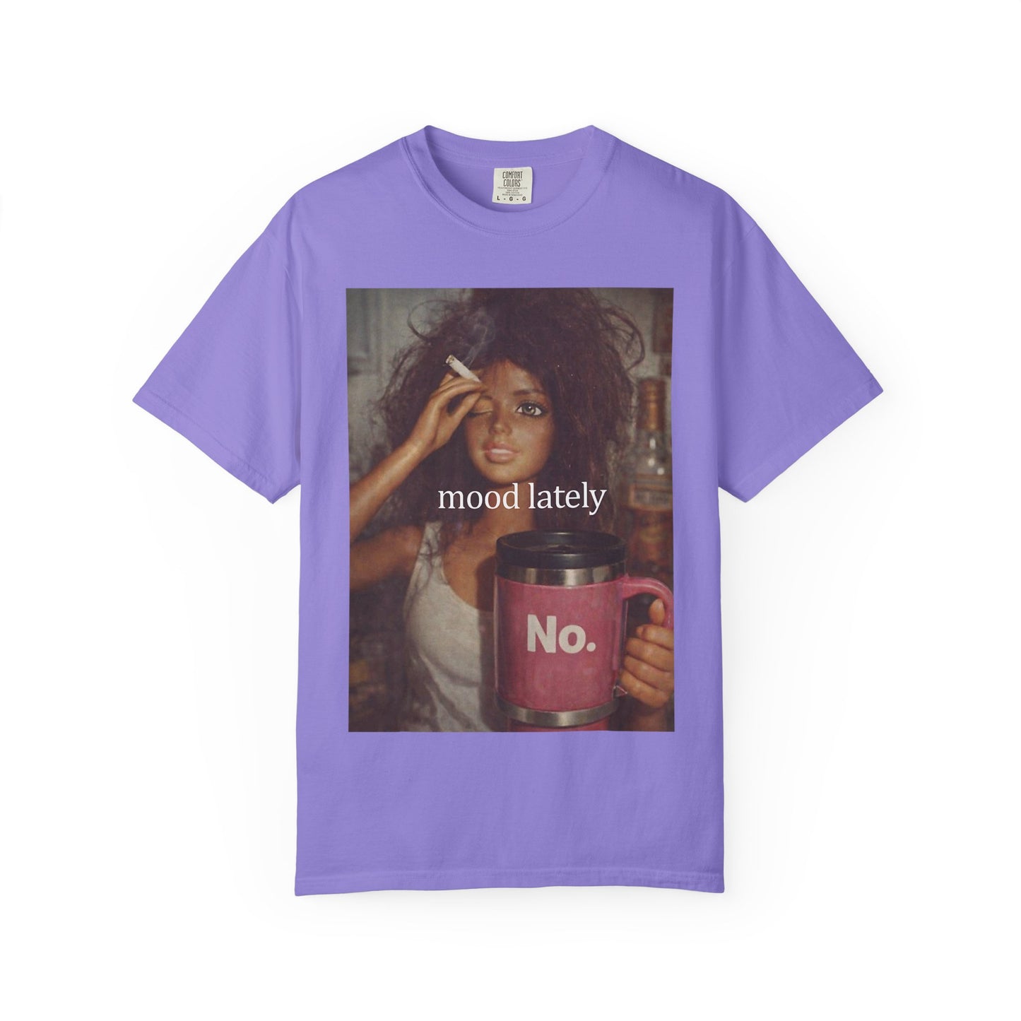 Graphic Tee — 'Mood Lately' Vintage Photo with No. Mug