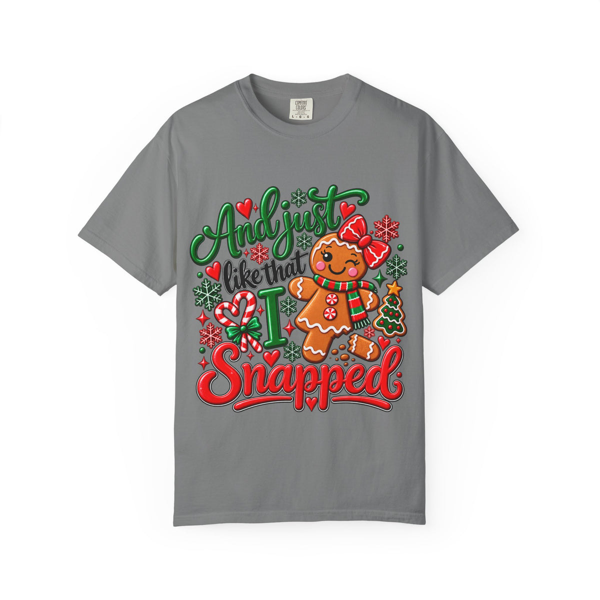 Gingerbread Snapped T-Shirt — Funny Christmas Holiday Tee