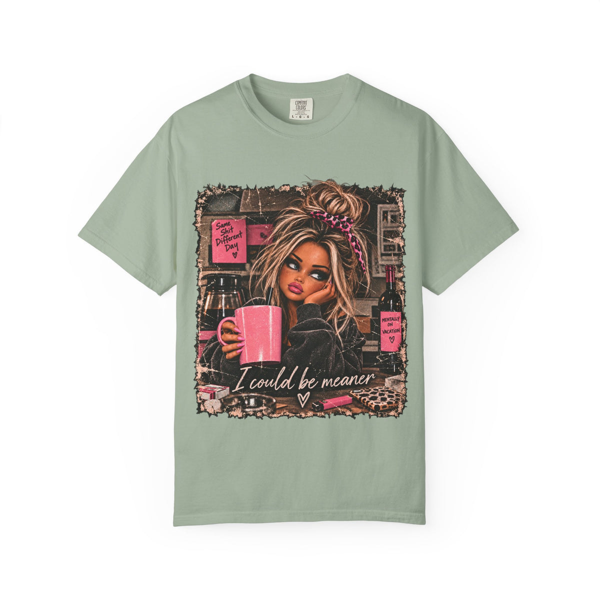 I Could Be Nicer Tee – Moody Girl Coffee Graphic T-Shirt