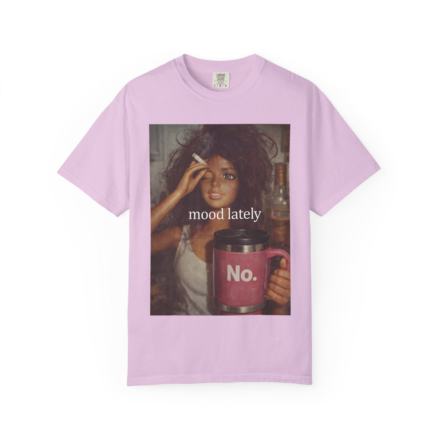 Graphic Tee — 'Mood Lately' Vintage Photo with No. Mug