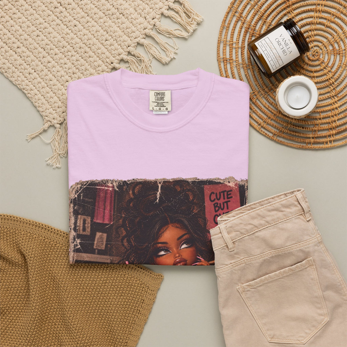 T-Shirt — Cute But Over It Graphic Tee (Girl with Cocktail)