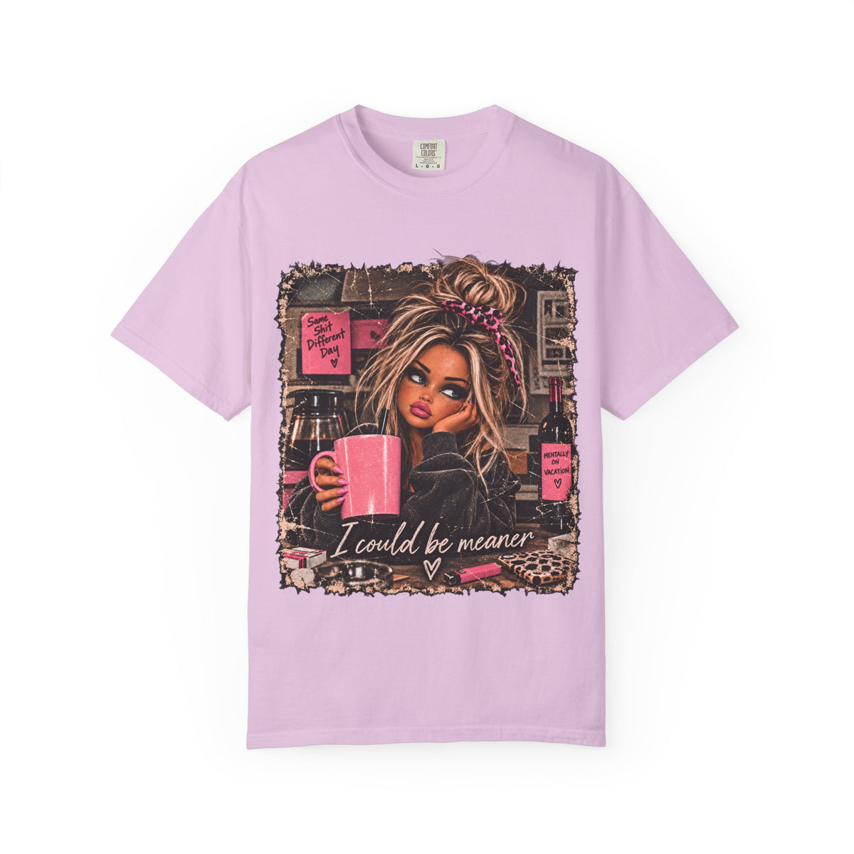 I Could Be Nicer Tee – Moody Girl Coffee Graphic T-Shirt