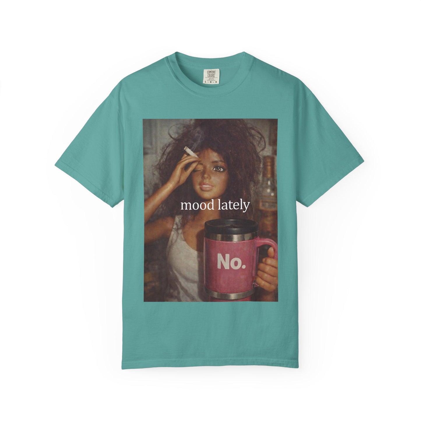 Graphic Tee — 'Mood Lately' Vintage Photo with No. Mug