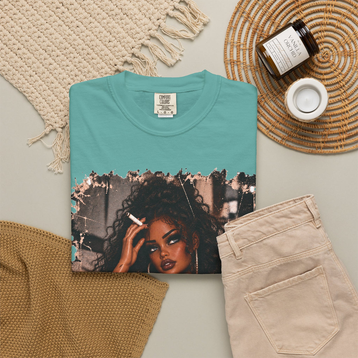 Curly Hair F*ck Off Coffee Girl T Shirt