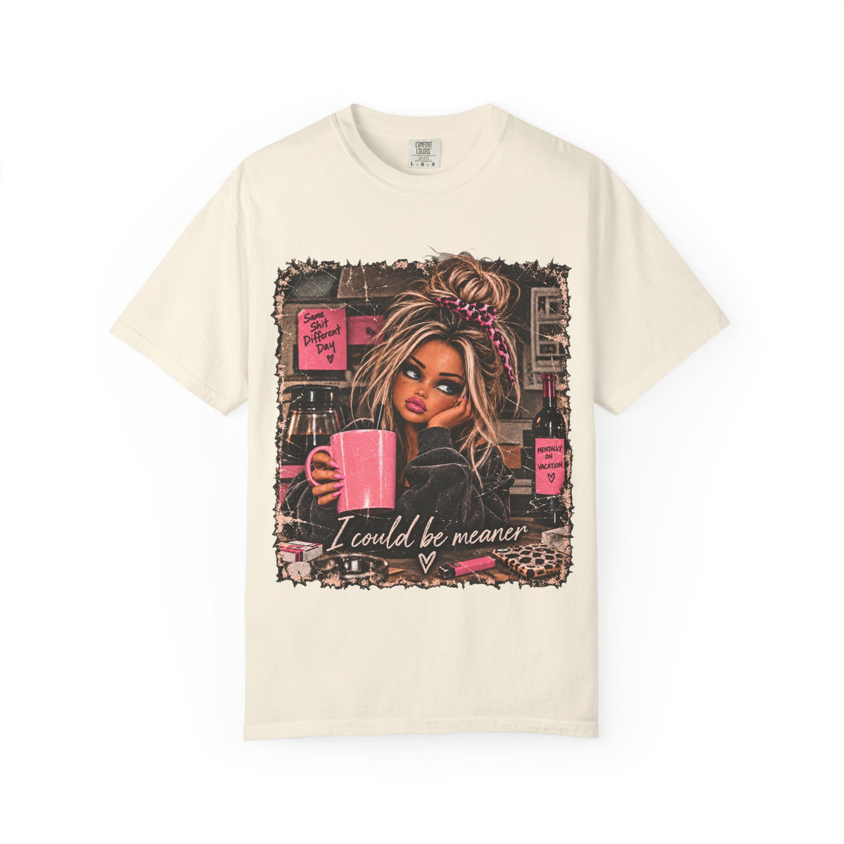 I Could Be Nicer Tee – Moody Girl Coffee Graphic T-Shirt