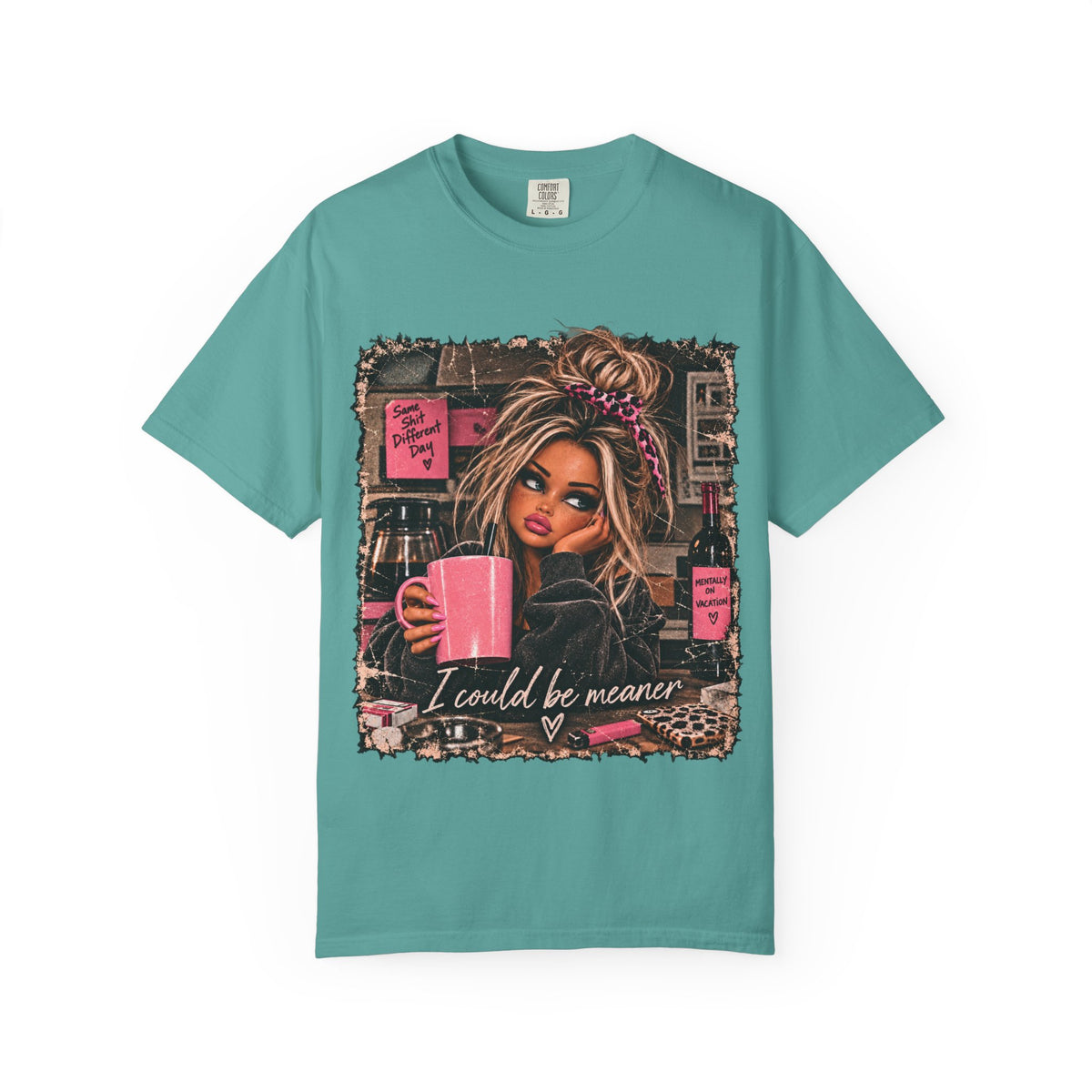 I Could Be Nicer Tee – Moody Girl Coffee Graphic T-Shirt