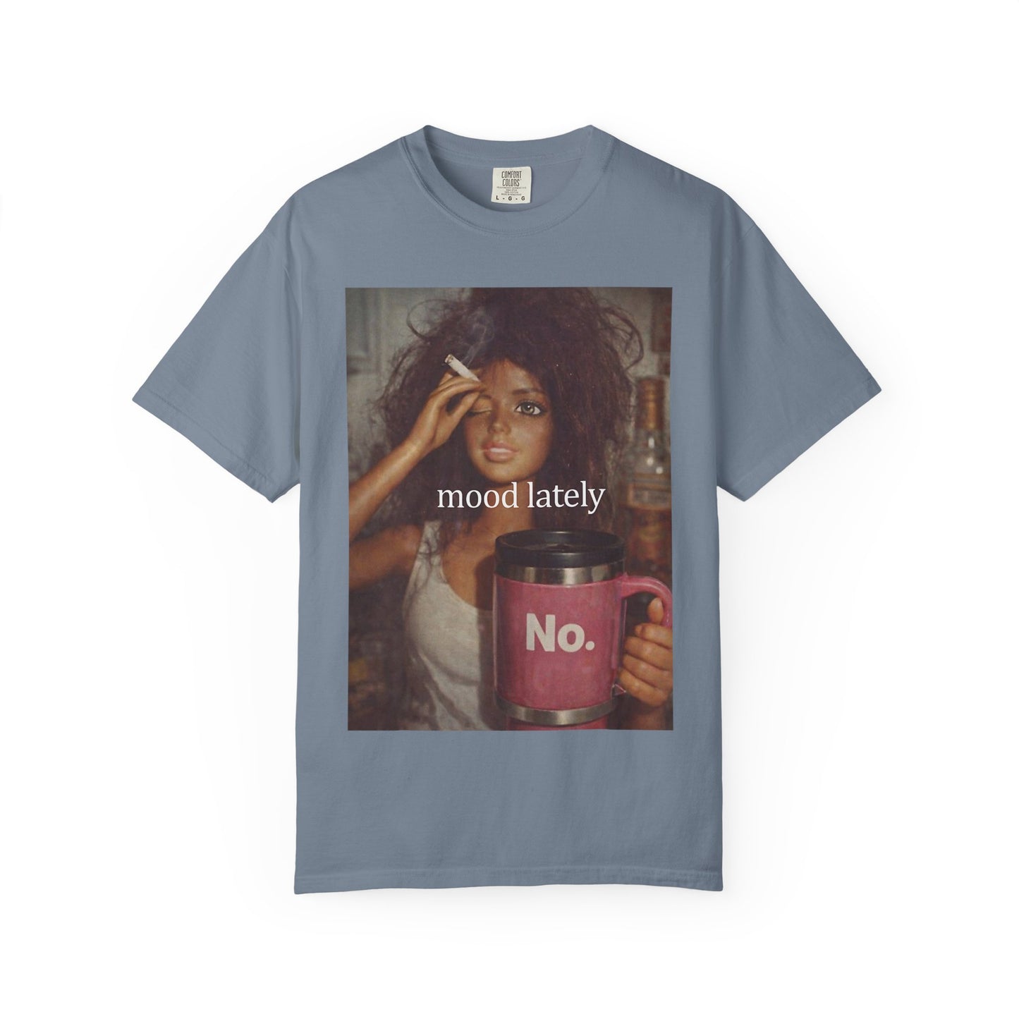 Graphic Tee — 'Mood Lately' Vintage Photo with No. Mug