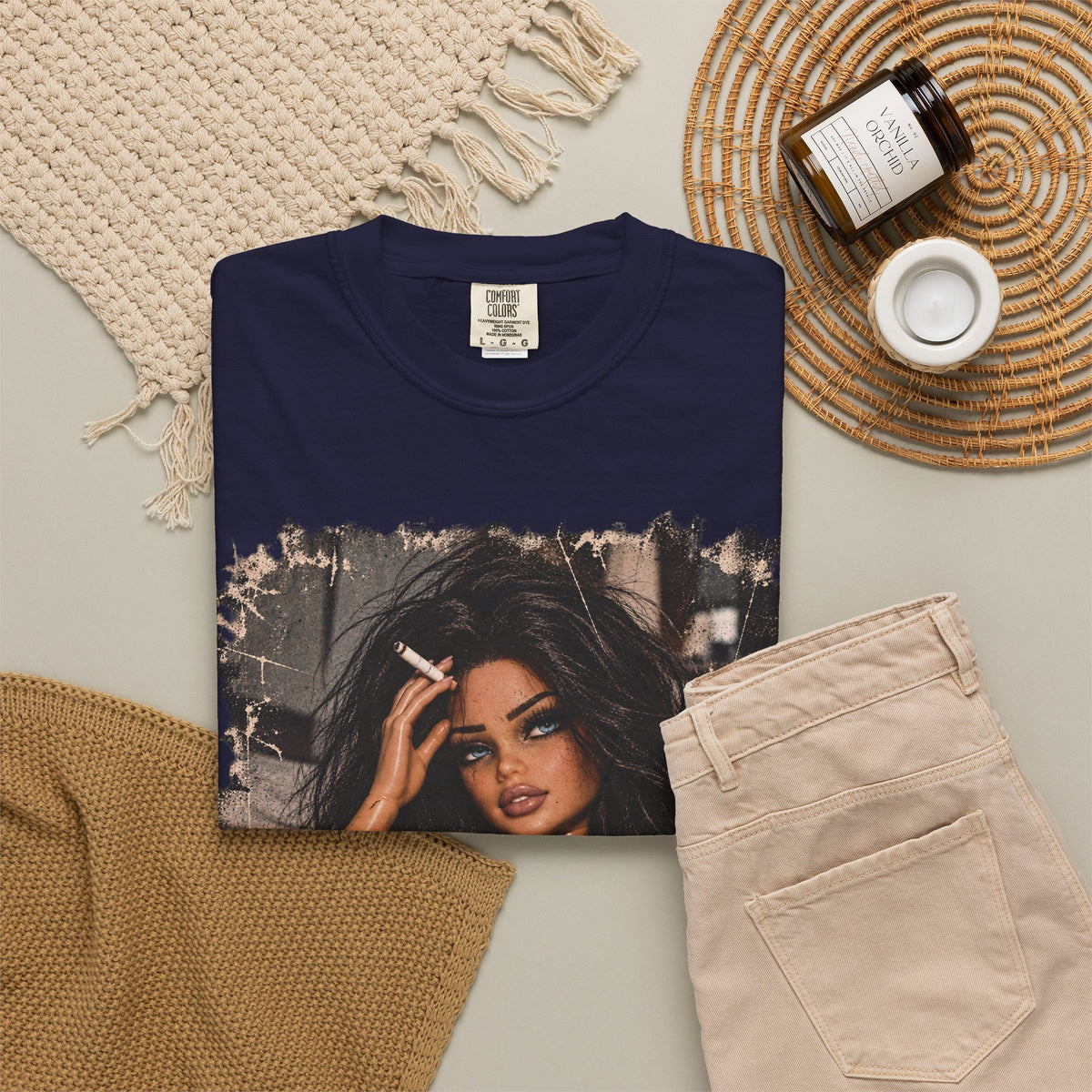 Graphic Tee — Sassy Woman with 'Fuck Off' Coffee Mug