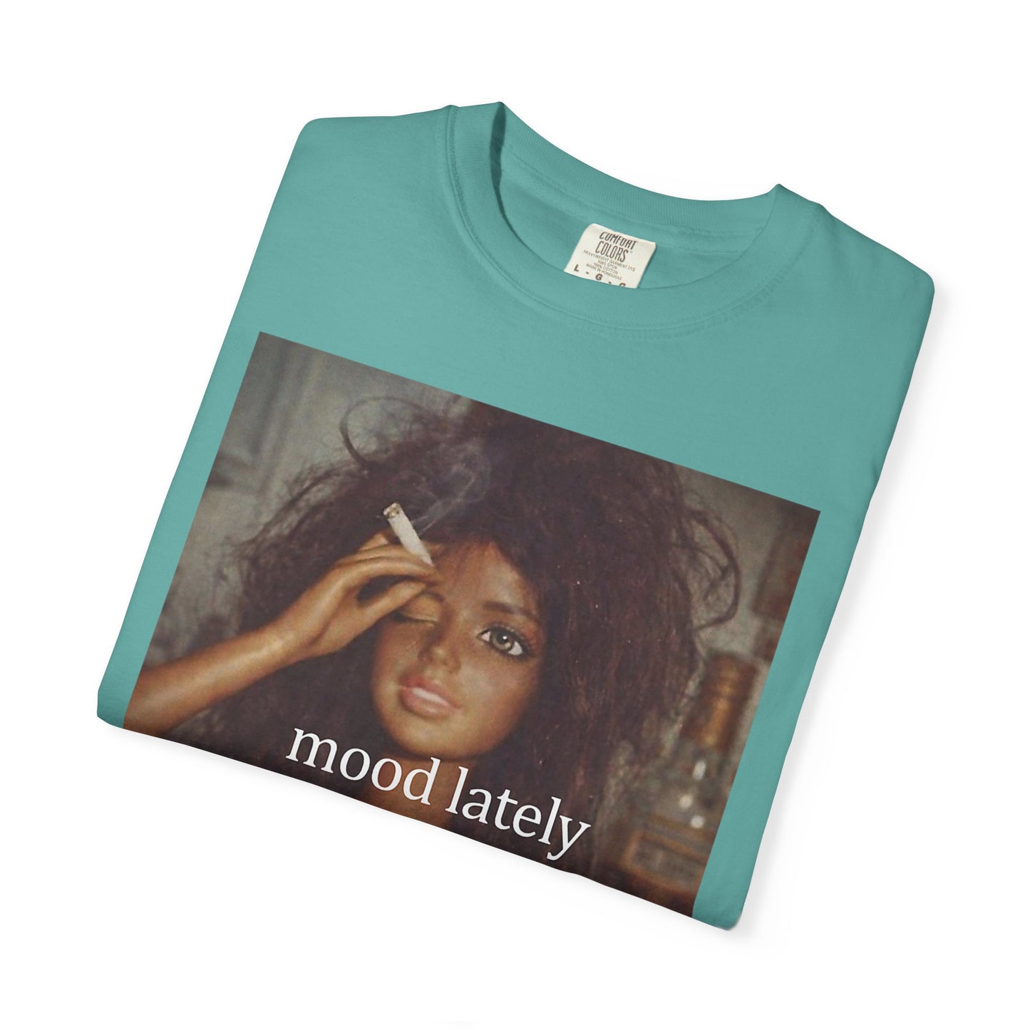 Graphic Tee — 'Mood Lately' Vintage Photo with No. Mug