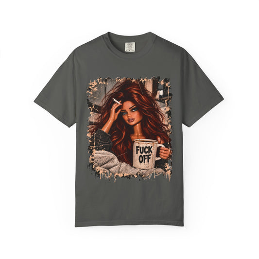 Red Hair F*ck Off Coffee Girl T Shirt