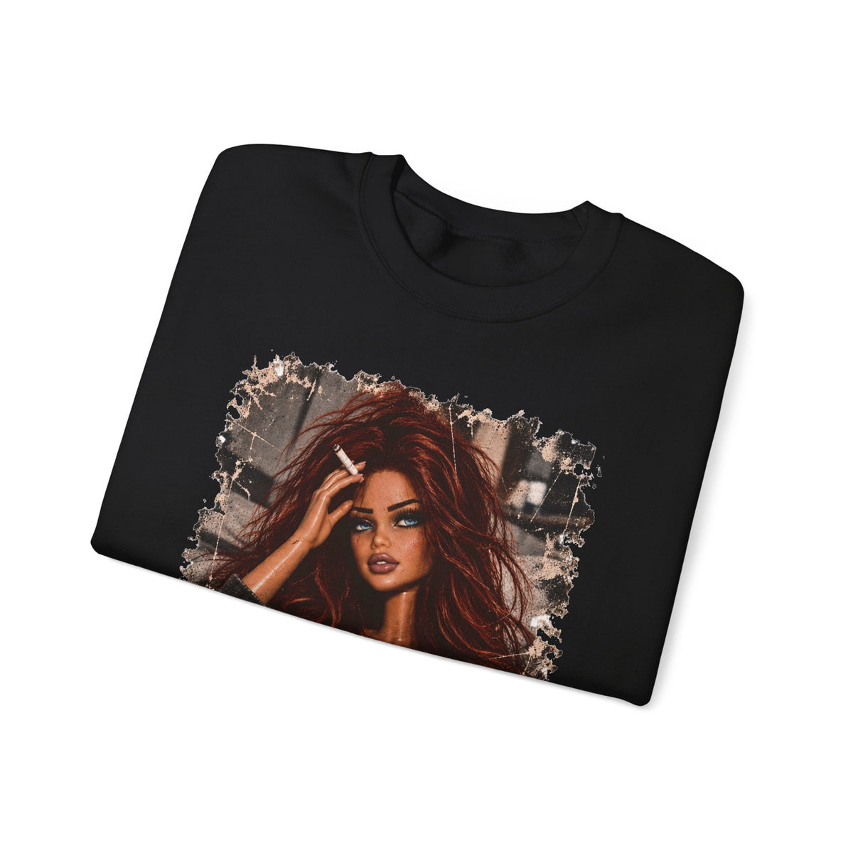 Red Hair F*ck Off Coffee Girl Crewneck Sweatshirt