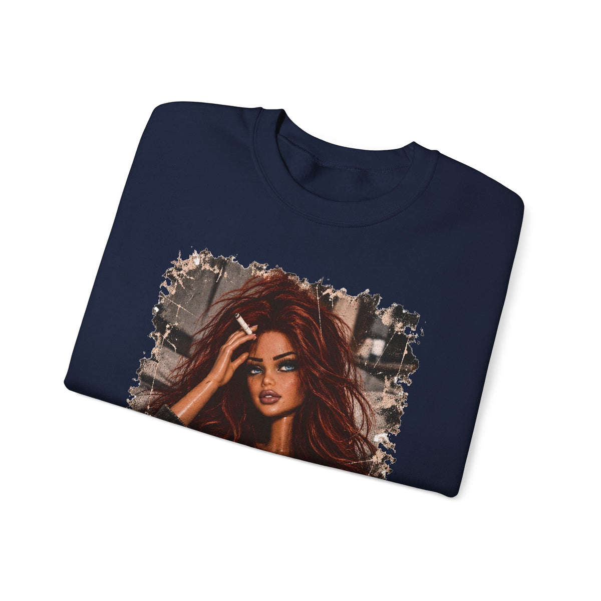 Red Hair F*ck Off Coffee Girl Crewneck Sweatshirt