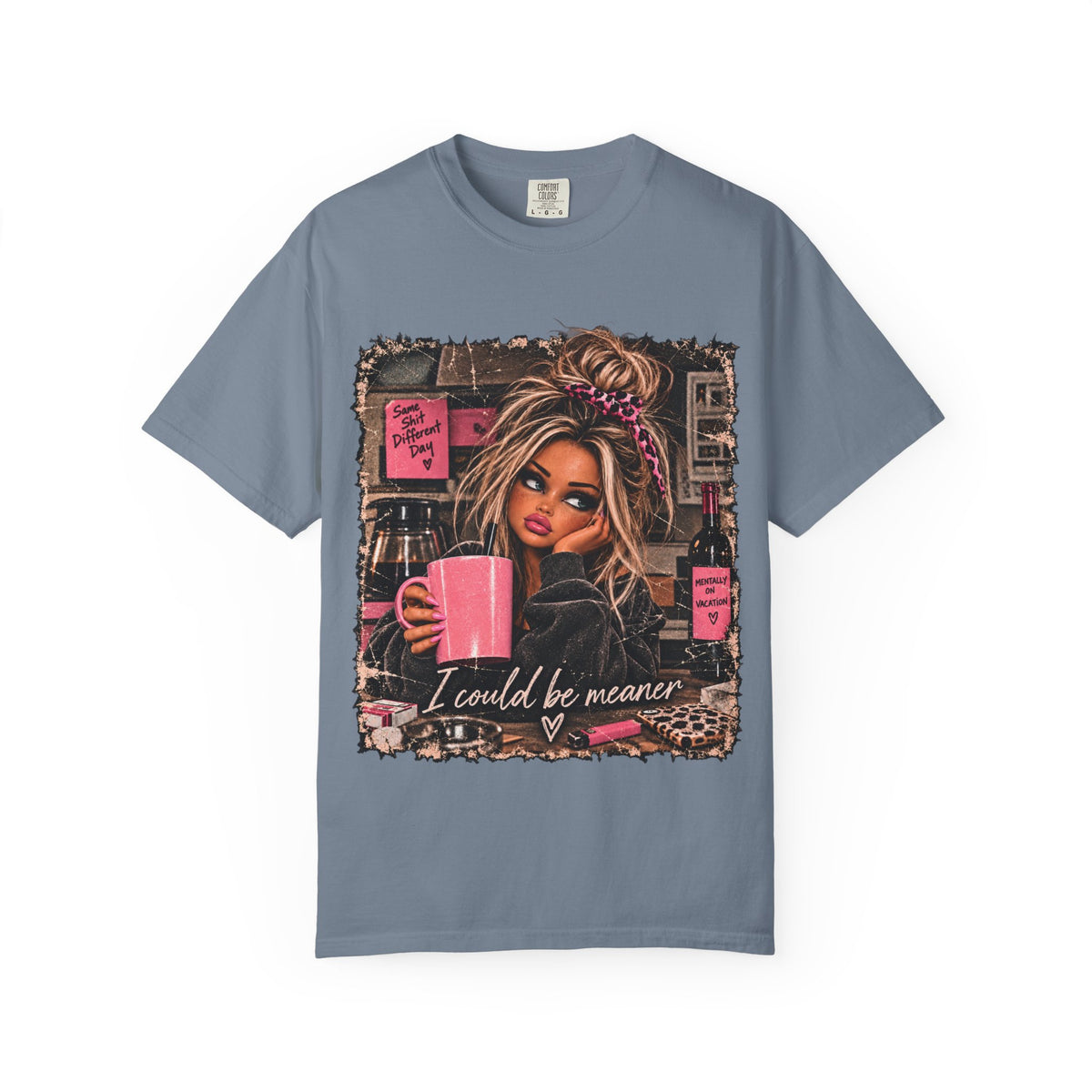 I Could Be Nicer Tee – Moody Girl Coffee Graphic T-Shirt