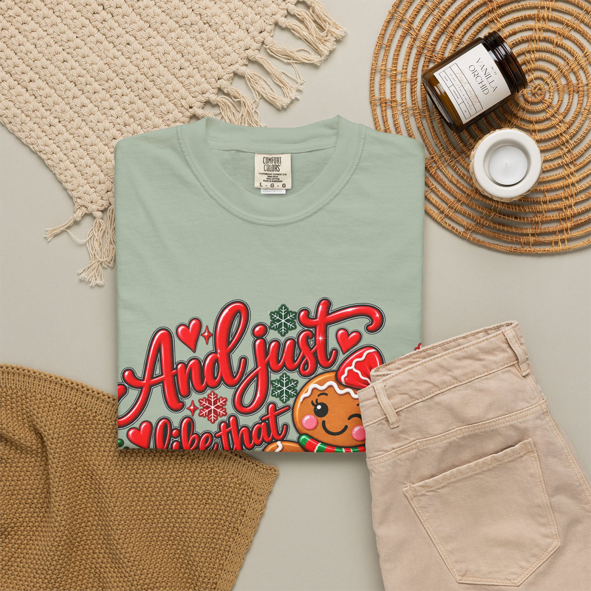 Christmas Gingerbread 'And I Just Went That I Snapped' Holiday T-Shirt