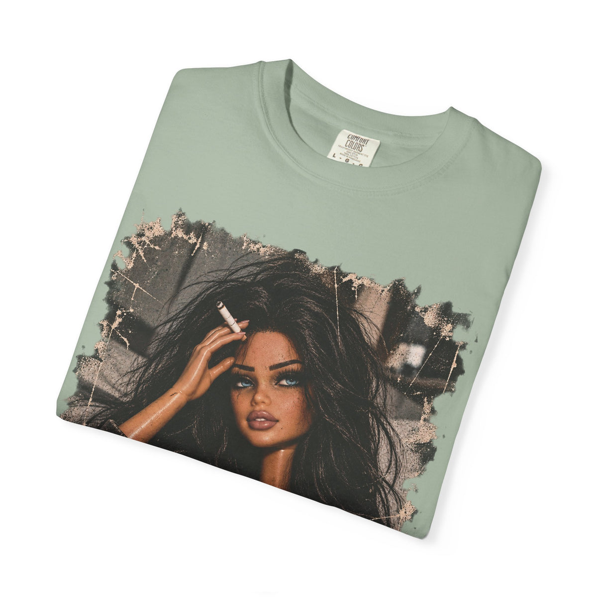 Graphic Tee — Sassy Woman with 'Fuck Off' Coffee Mug