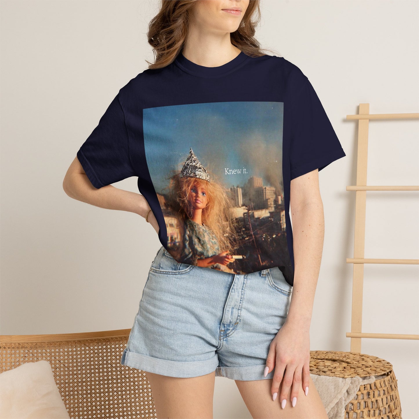 T-Shirt — Retro Barbie City Photo Tee with "Know 6" Text