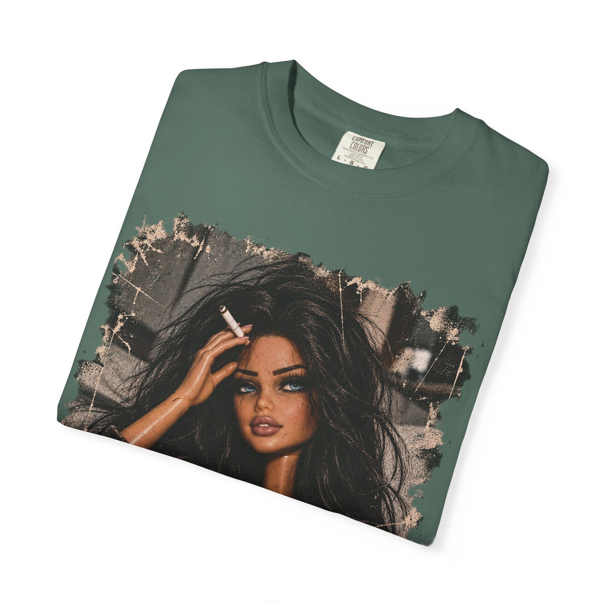 Graphic Tee — Sassy Woman with 'Fuck Off' Coffee Mug