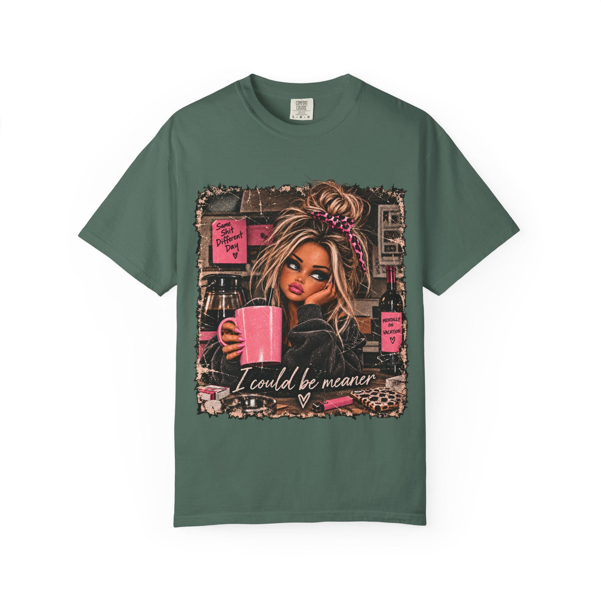 I Could Be Nicer Tee – Moody Girl Coffee Graphic T-Shirt
