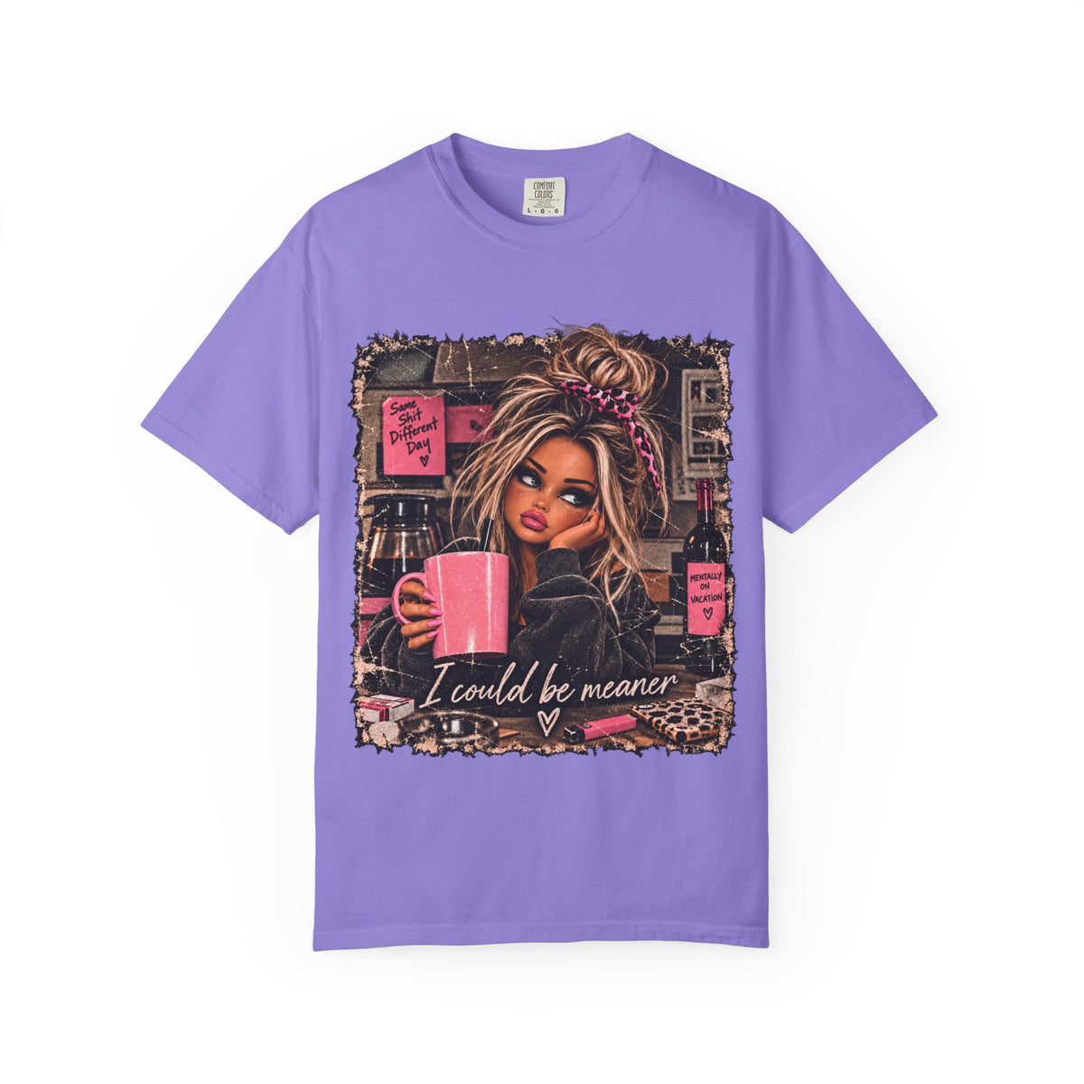 I Could Be Nicer Tee – Moody Girl Coffee Graphic T-Shirt