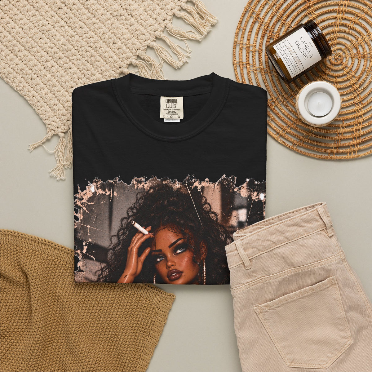 Curly Hair F*ck Off Coffee Girl T Shirt