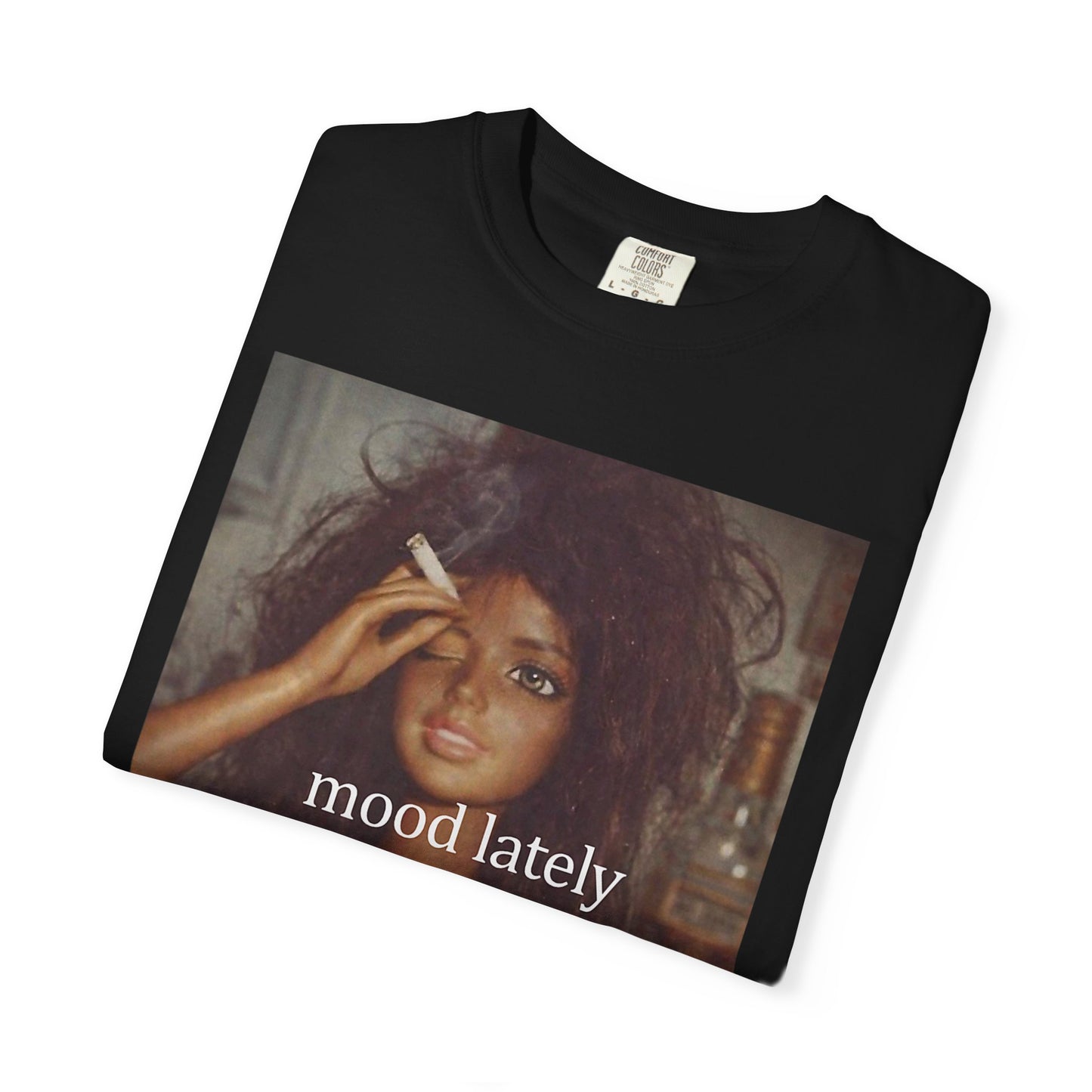Graphic Tee — 'Mood Lately' Vintage Photo with No. Mug