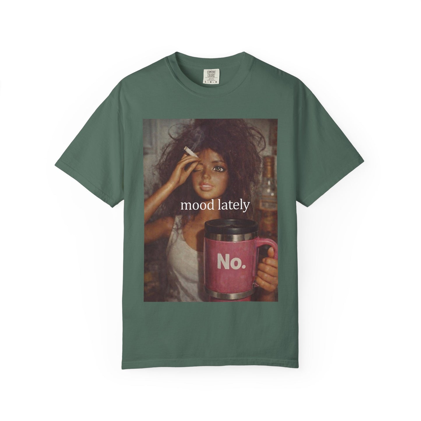 Graphic Tee — 'Mood Lately' Vintage Photo with No. Mug