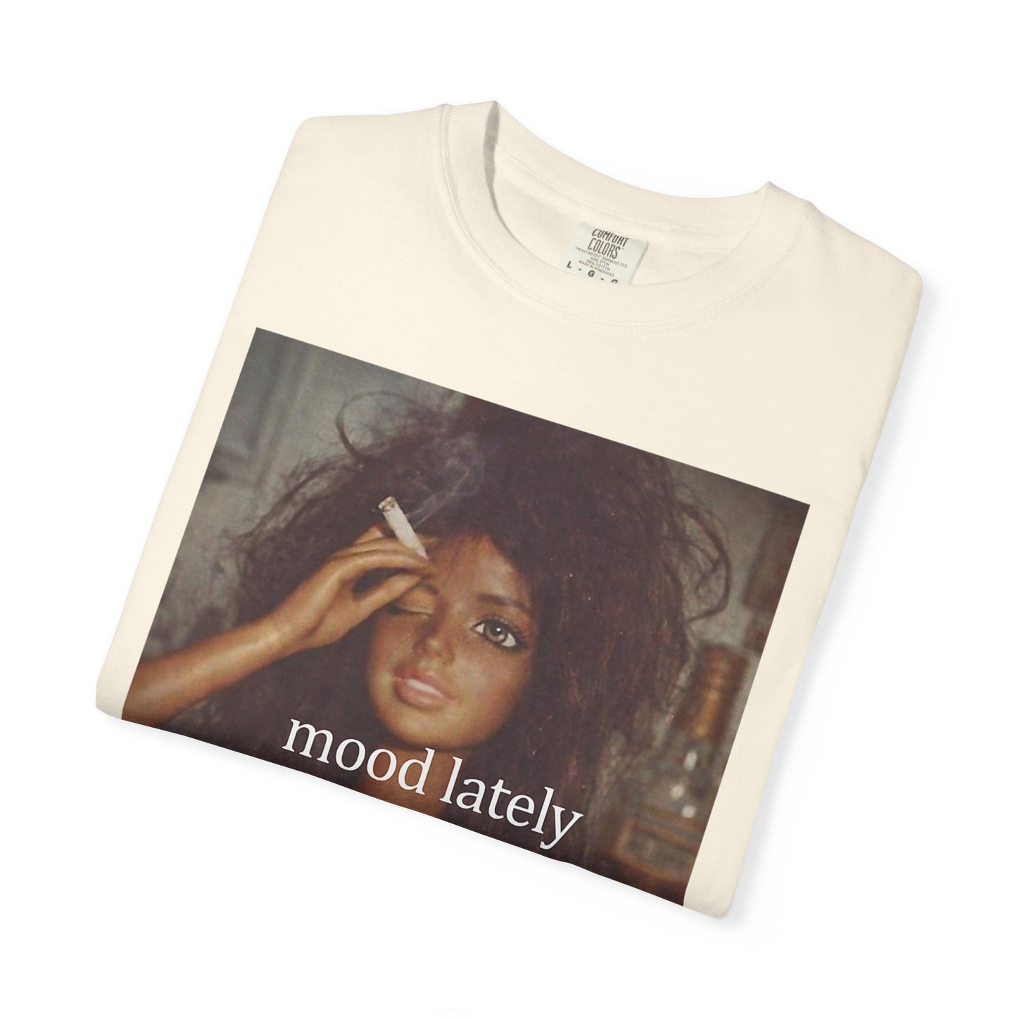 Graphic Tee — 'Mood Lately' Vintage Photo with No. Mug