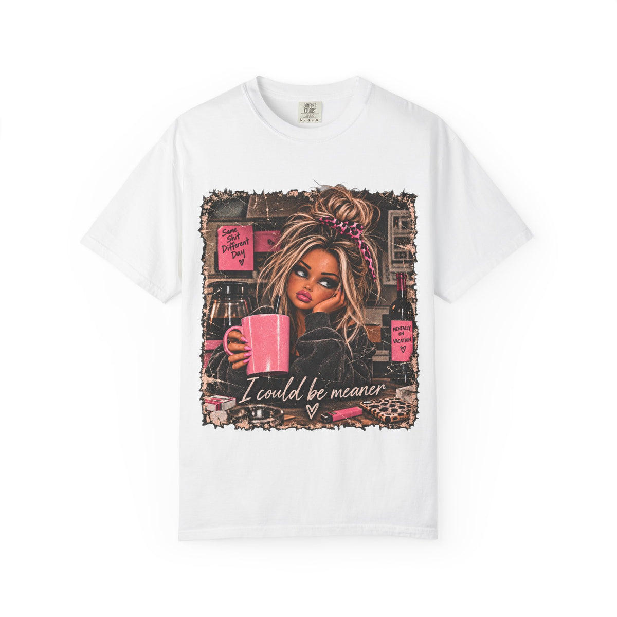I Could Be Nicer Tee – Moody Girl Coffee Graphic T-Shirt