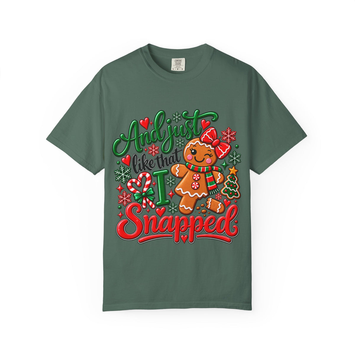 Gingerbread Snapped T-Shirt — Funny Christmas Holiday Tee