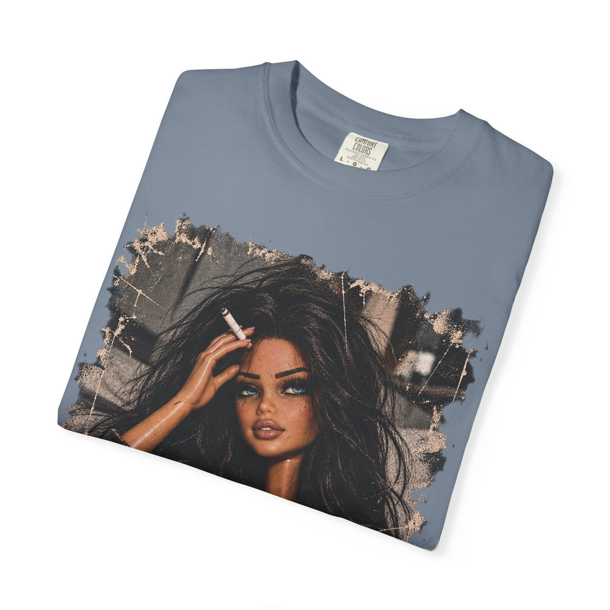 Graphic Tee — Sassy Woman with 'Fuck Off' Coffee Mug