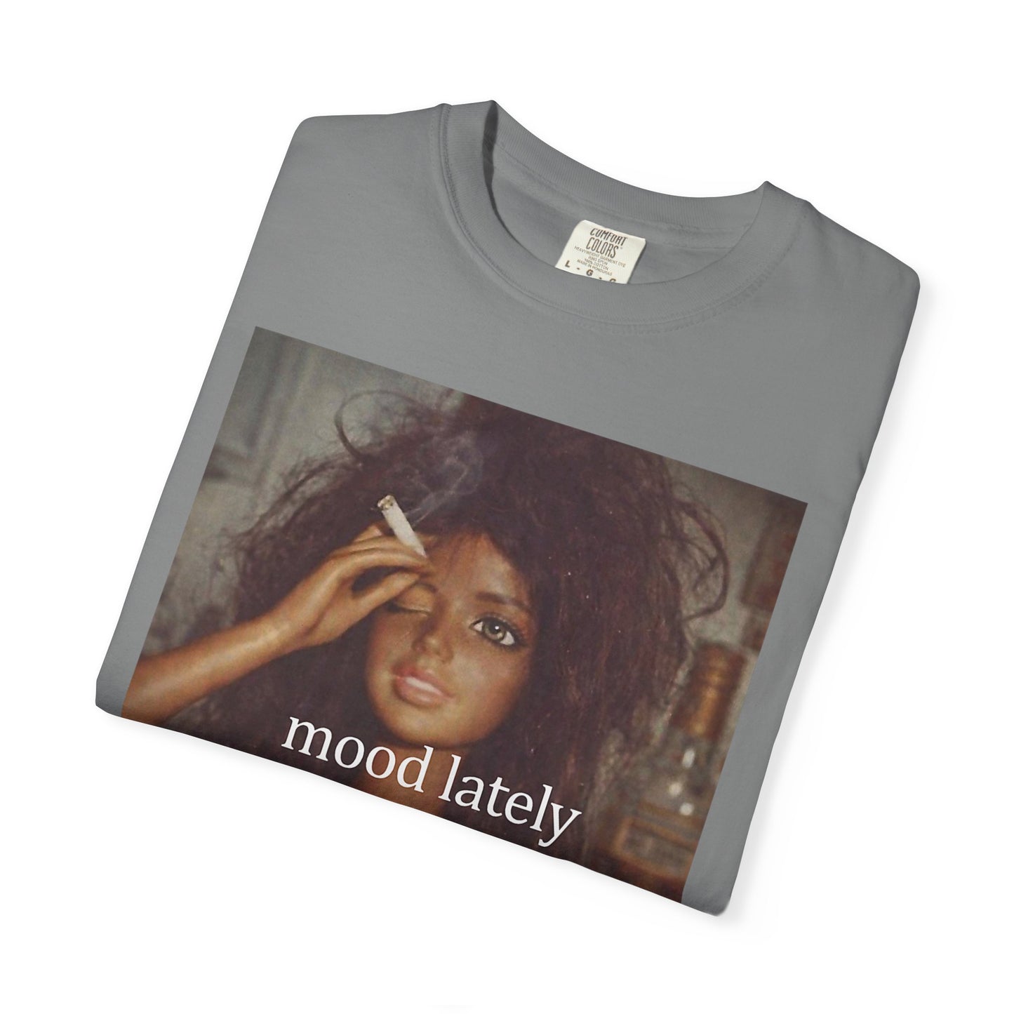 Graphic Tee — 'Mood Lately' Vintage Photo with No. Mug